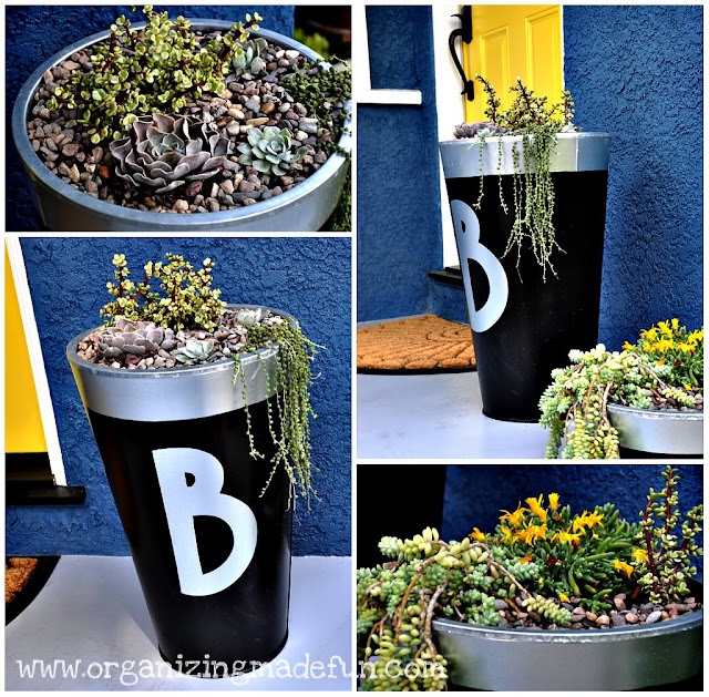 Easy to make, personalized planter using IKEA pot :: OrganizingMadeFun.com