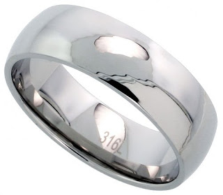 stainless steel wedding band