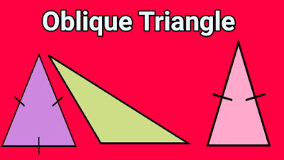 Oblique triangle - Types of triangles with pictures