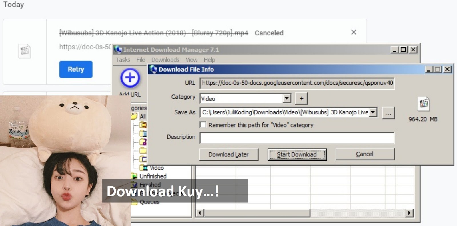 Cara Download Link Google Drive di IDM, bisa di Pause! - Juli Koding