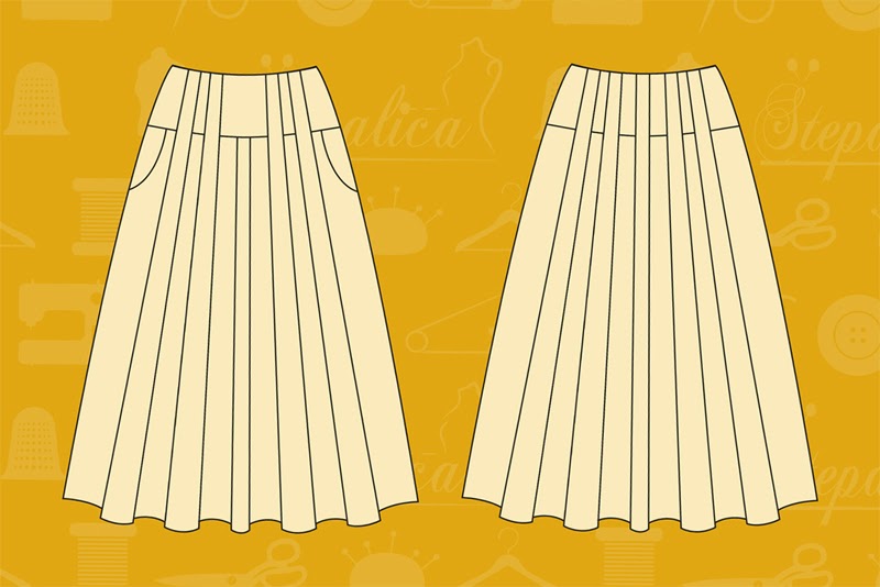 Štepalica: Zlata kroj za suknju - varijacija A