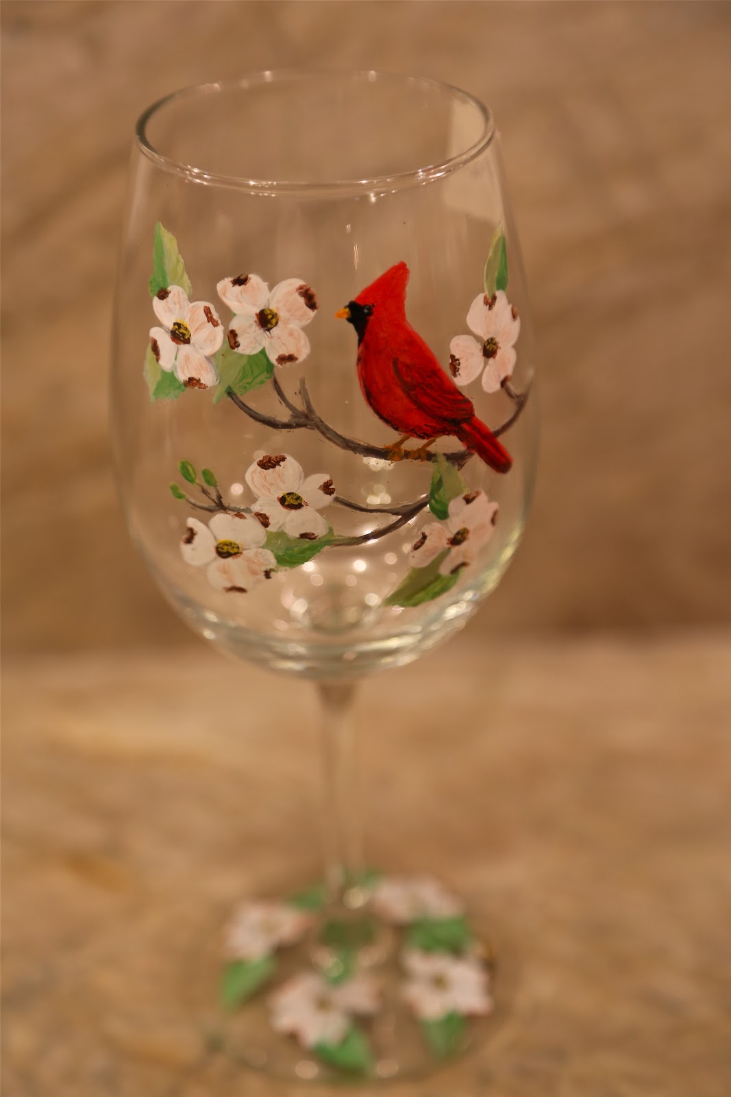 Sweet Southern Days HandPainted Wine Glasses