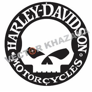 Harley Davidson Skull Logo Svg
