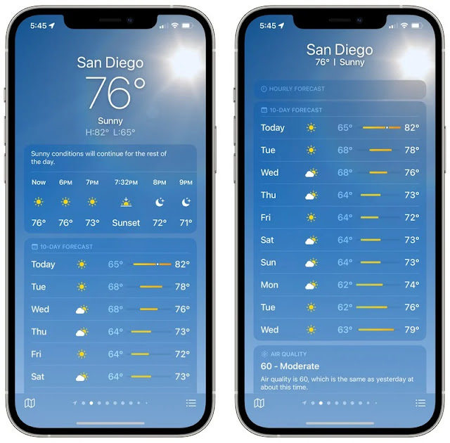 new iOS 15 weather app