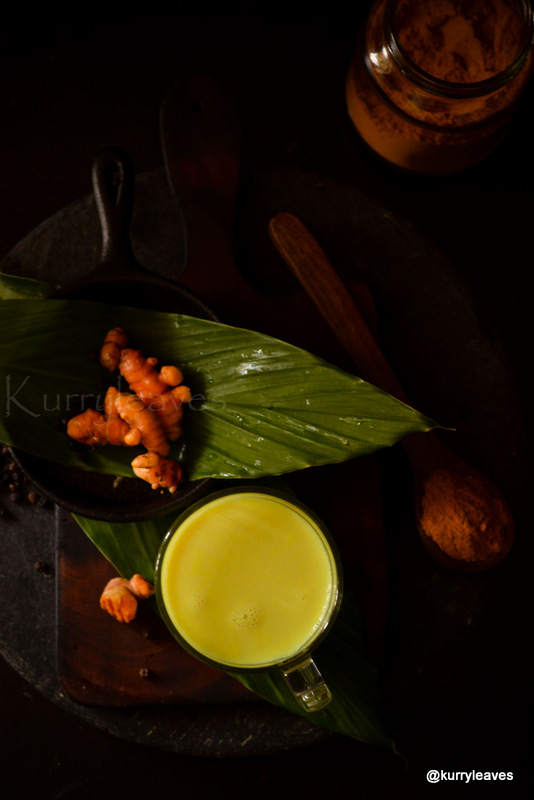 fresh turmeric milk-golden milk