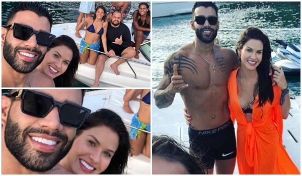 Gusttavo Lima e Andressa são flagrados juntos em lancha, em Angra dos Reis  (RJ) - MACAUBENSE LIFE