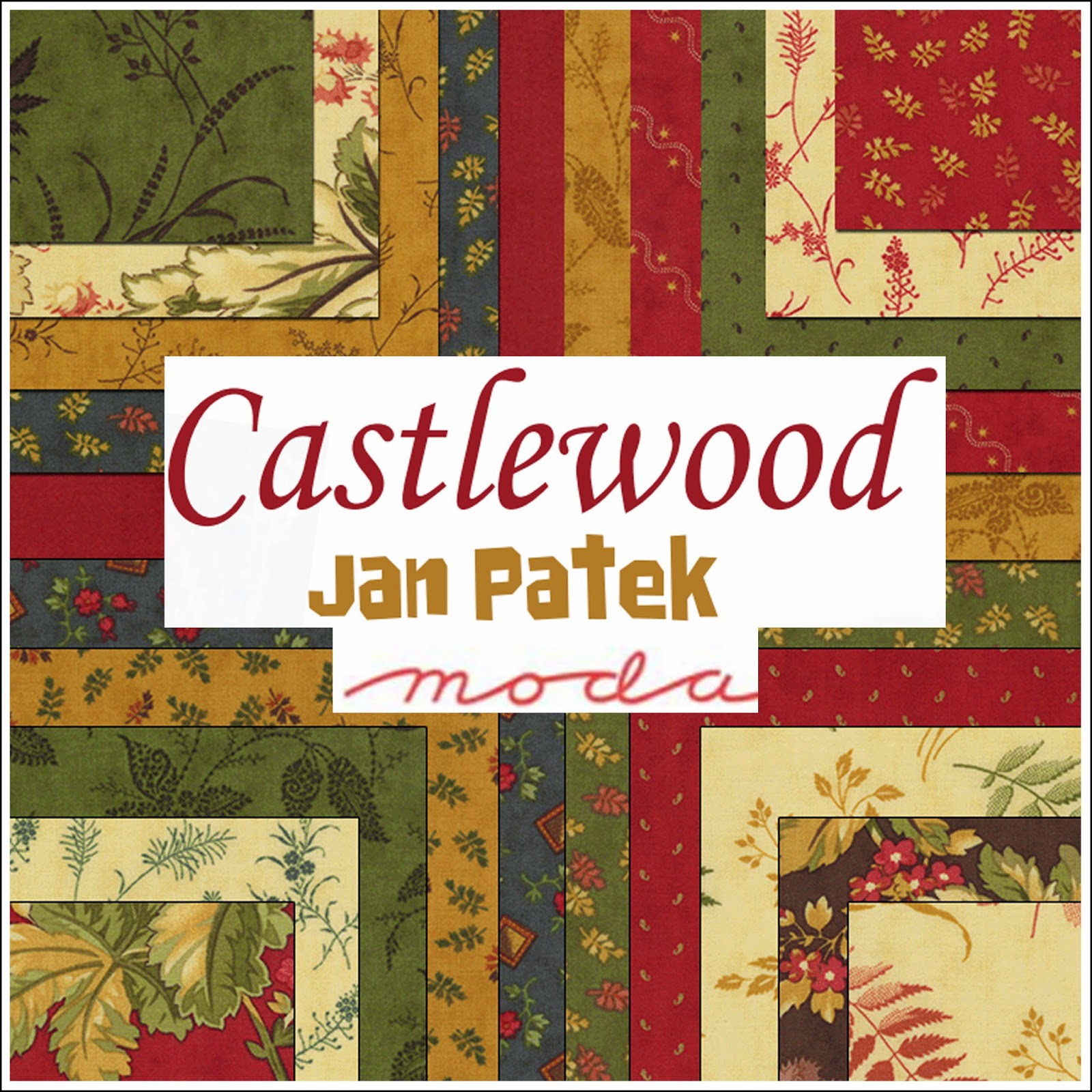 Crazy Quilt Girl Fabric Shop Moda CASTLEWOOD Fabric