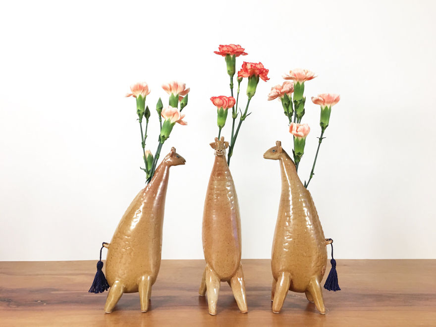 Ceramic Animal Vases.