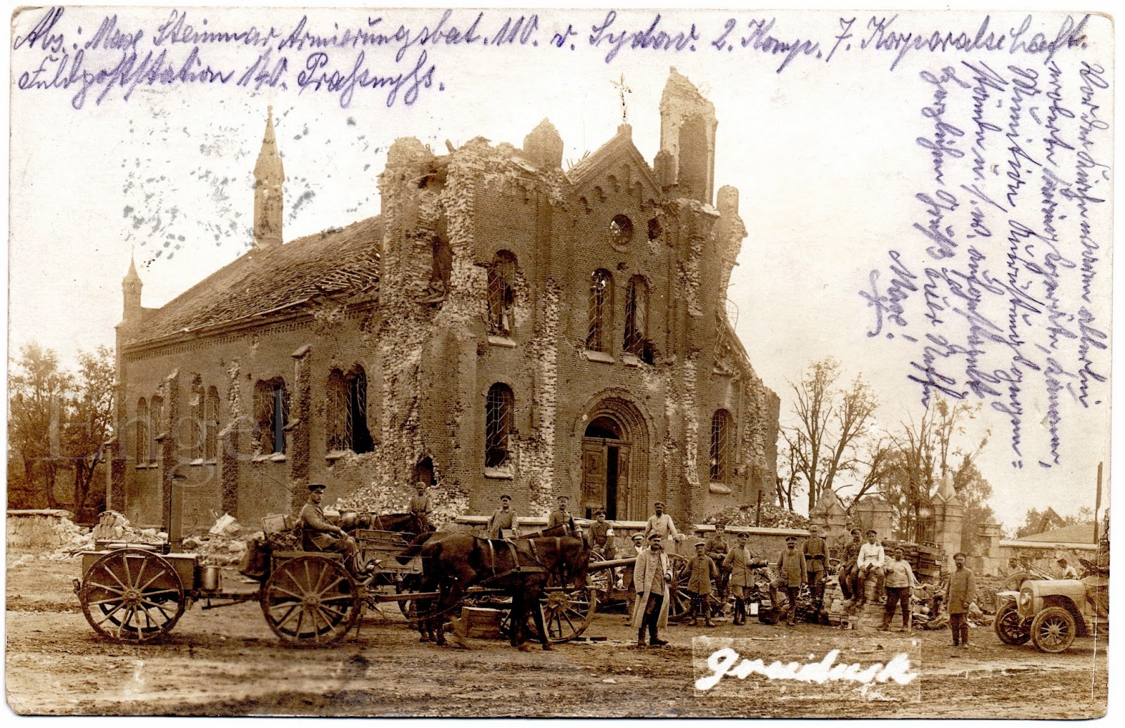 Great War Postcards Grudusk Church