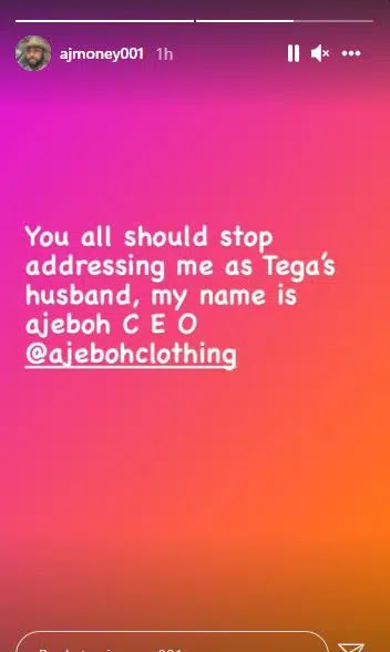 Stop calling me Tega Husband- BBNaija Tega Husband warns Nigerians