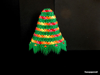 3D origami Christmas tree