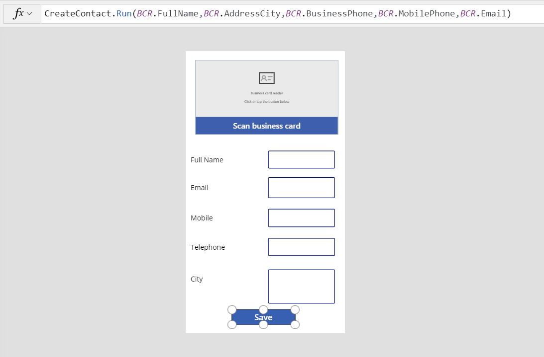 Microsoft Dynamics CE (CRM) PowerApps AI Builder Scan Business Card