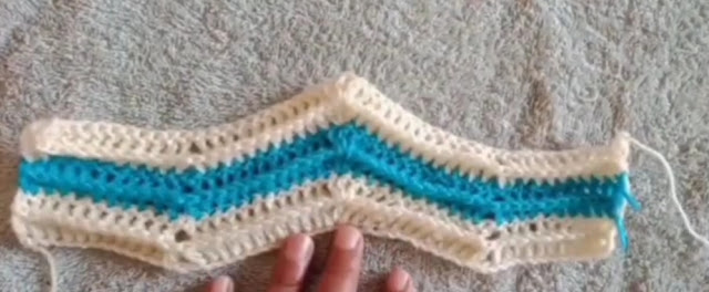 Ripple stitch ||#chevron stitch||zigzag pattern|| wave stitch