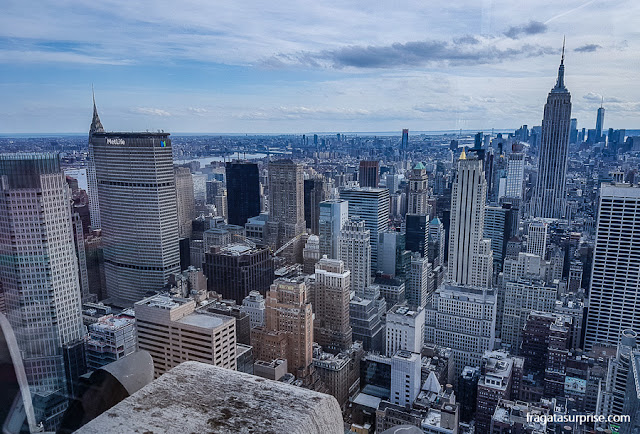 Vista de Nova York do Top of the Rock, no Rockefeller Center