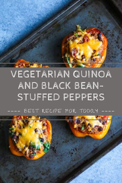 Vegetarian Quinoa and Black Bean Stuffed Peppers