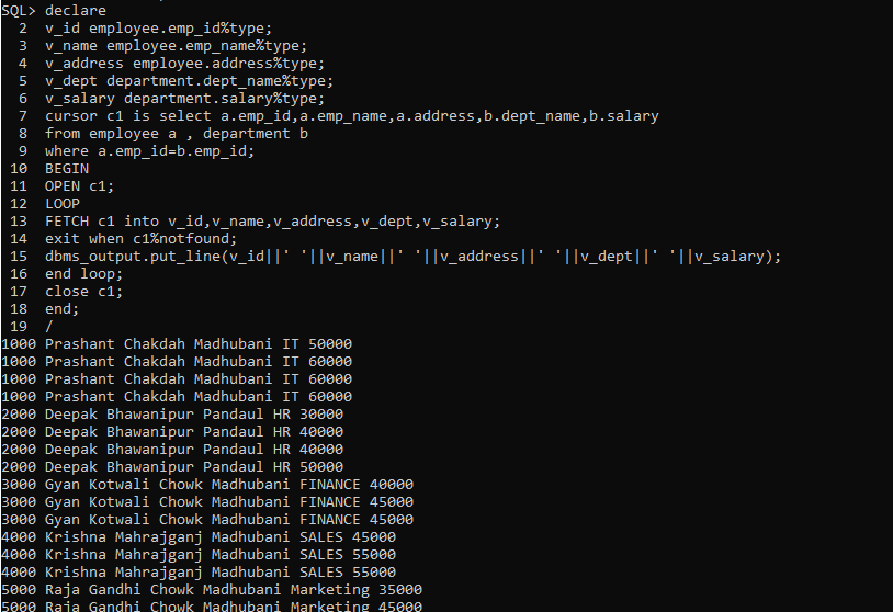 Cursor and Types of Cursor in Oracle with Examples #Diksha Oracle ...