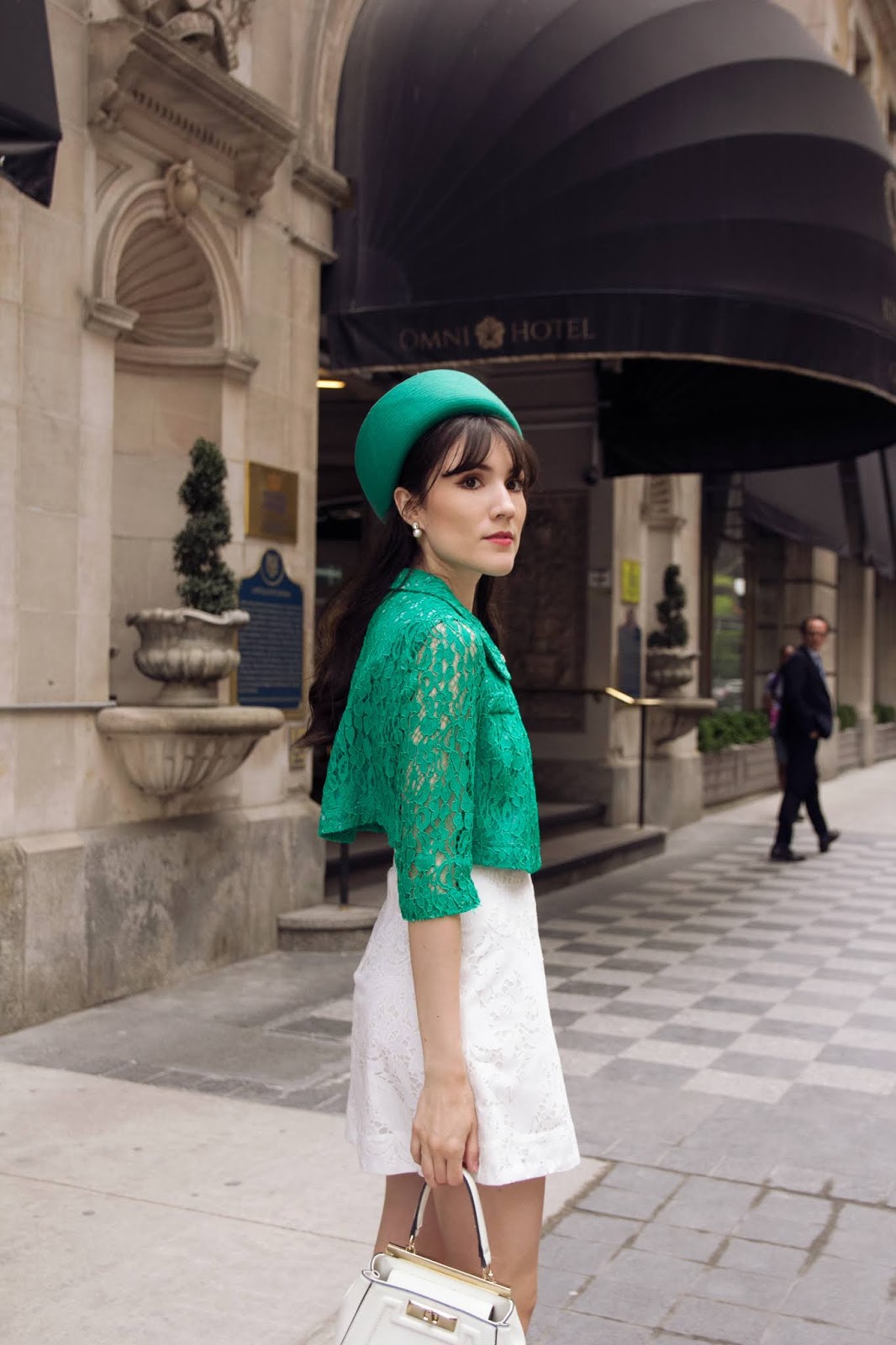 Green Pillbox Hat Carolina Pinglo