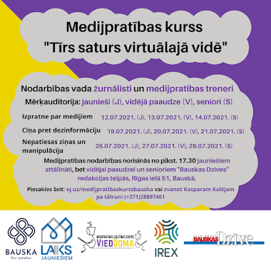 Projekts "Tīrs saturs virtuālajā vidē"