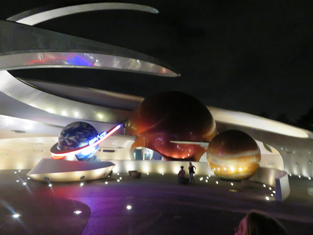 Mission Space Building at Night Epcot Walt Disney World