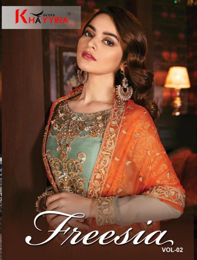 Khayyira Freesia Vol 2 Georgette Wedding Pakistani Suits Collection