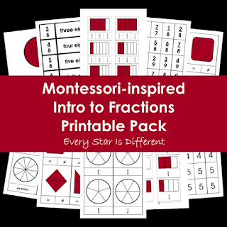 Montessori-inspired Intro to Fractions Printable Pack
