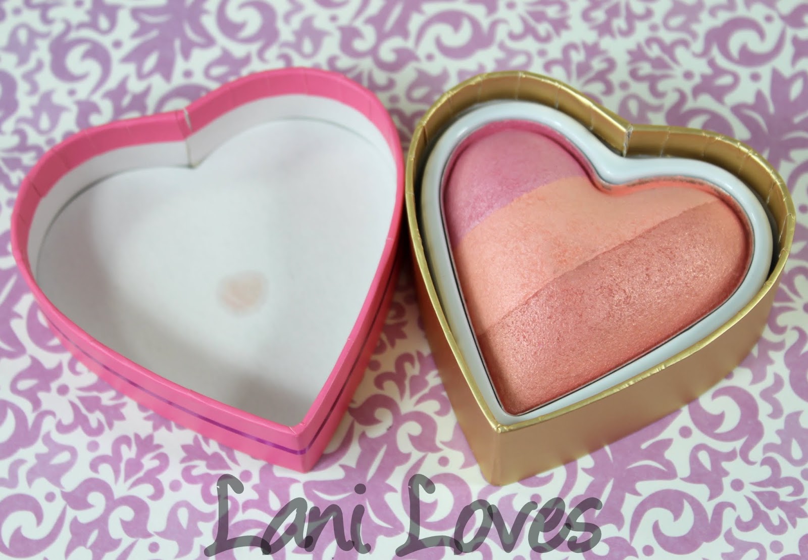 Makeup Revolution: I ♡ Makeup Blushing Hearts - Candy Queen of Hearts Triple Baked Blushers Swatches & Review