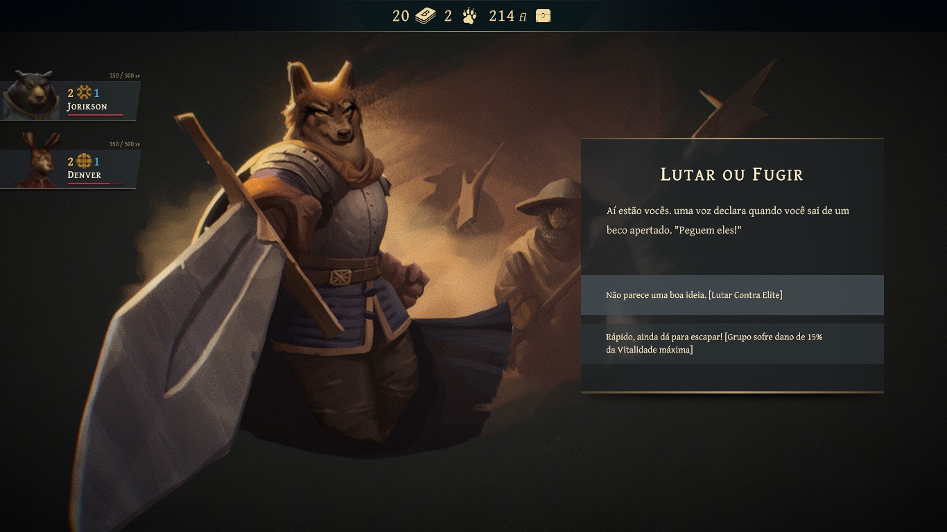 Banners of Ruin (PC) traz cartas e animais em um tenso e envolvente RPG