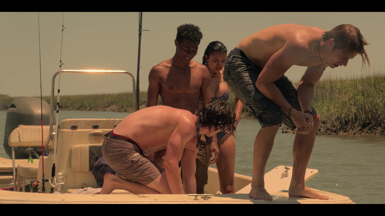 Chase Stokes, Rudy Pankow and Jonathan Daviss shirtless in Outer Banks 1-01...