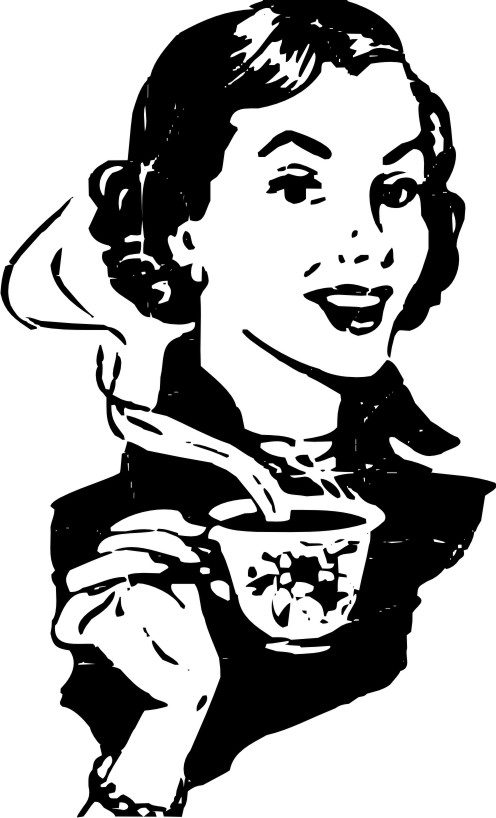 clipart of lady drinking coffee - photo #14