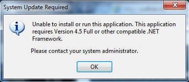 An update is required. Net Framework версии 4.5.2.. Unable to install. Failed to install the .net Framework, try installing .net 4.5 or higher manually. Quick CPU this application requires .net Framework.