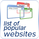 Lists of Popular Websites