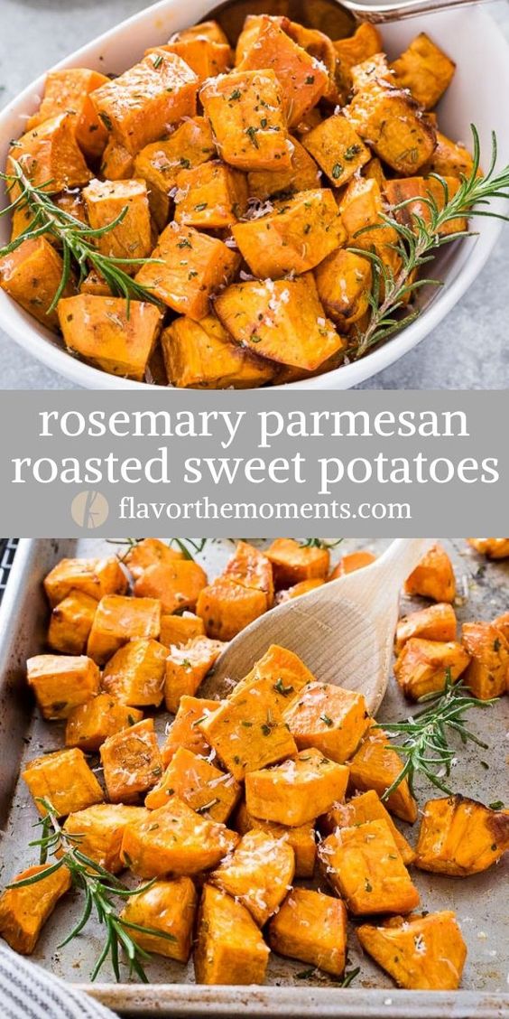 ROSEMARY PARMESAN ROASTED SWEET POTATOES My Favorite Recipe