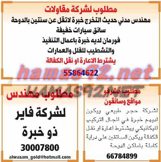 وظائف خالية من الصحف القطرية الخميس 04-06-2015 %25D8%25A7%25D9%2584%25D8%25B4%25D8%25B1%25D9%2582%2B%25D8%25A7%25D9%2584%25D9%2588%25D8%25B3%25D9%258A%25D8%25B7%2B2