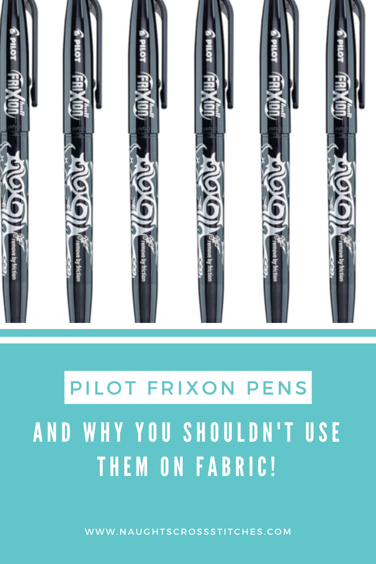 Embroidery Tips: Pens. Clear marks, disappear with heat, no water! Frixion  Erasable Pens. 