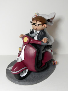 orme magiche cake topper cartoon scultura sposini sposi sulla torta nuziale decorazione fatte a mano scolpite modellini