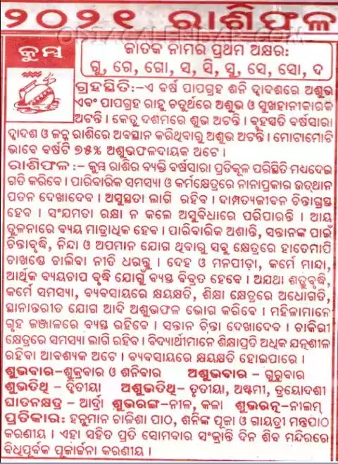 Kumbha Rashi 2021 Kumbha Rashi 2021