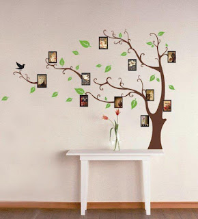 stiker dinding motif ranting pohon kecil