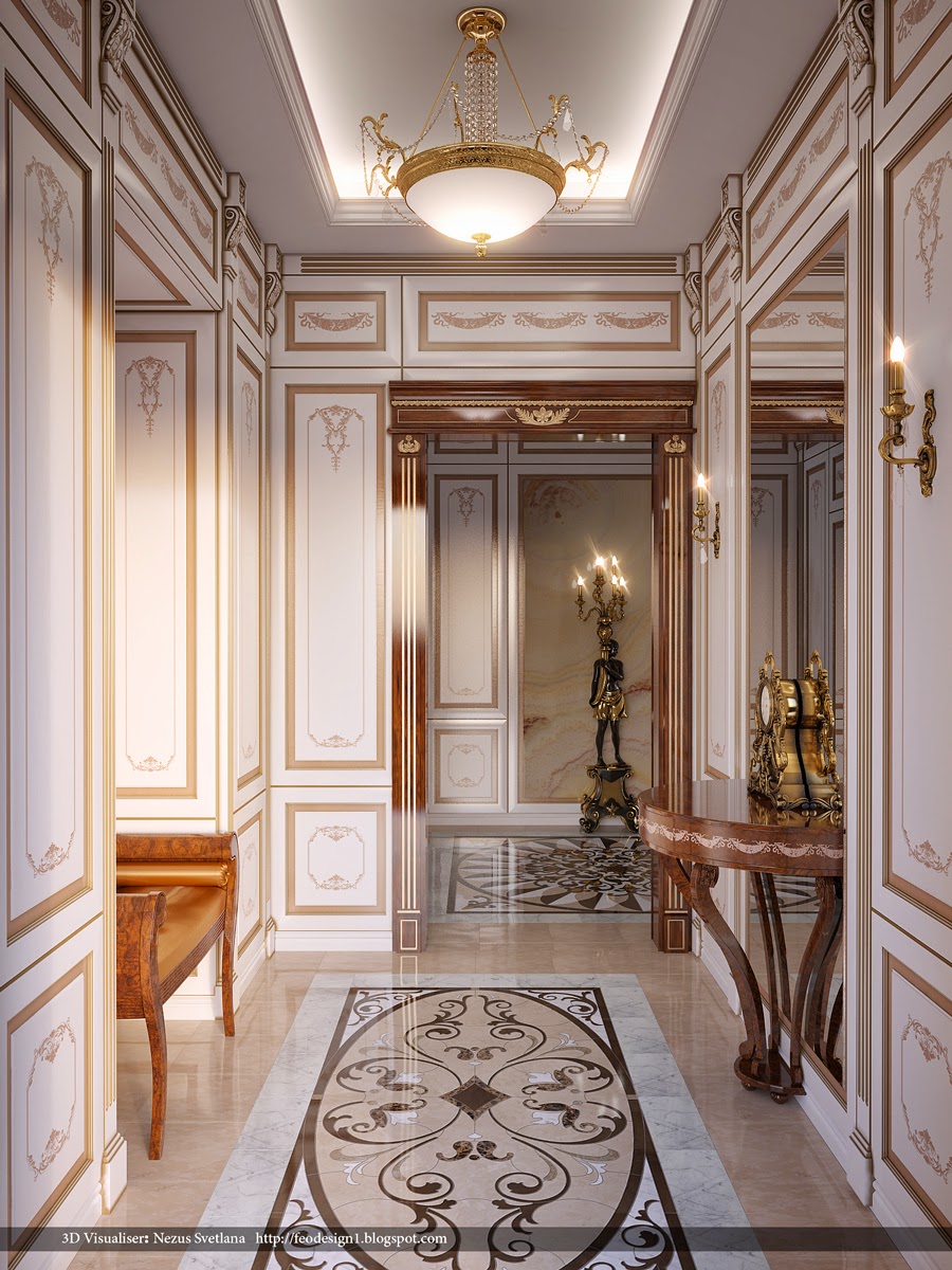 Дизайн коридора барокко