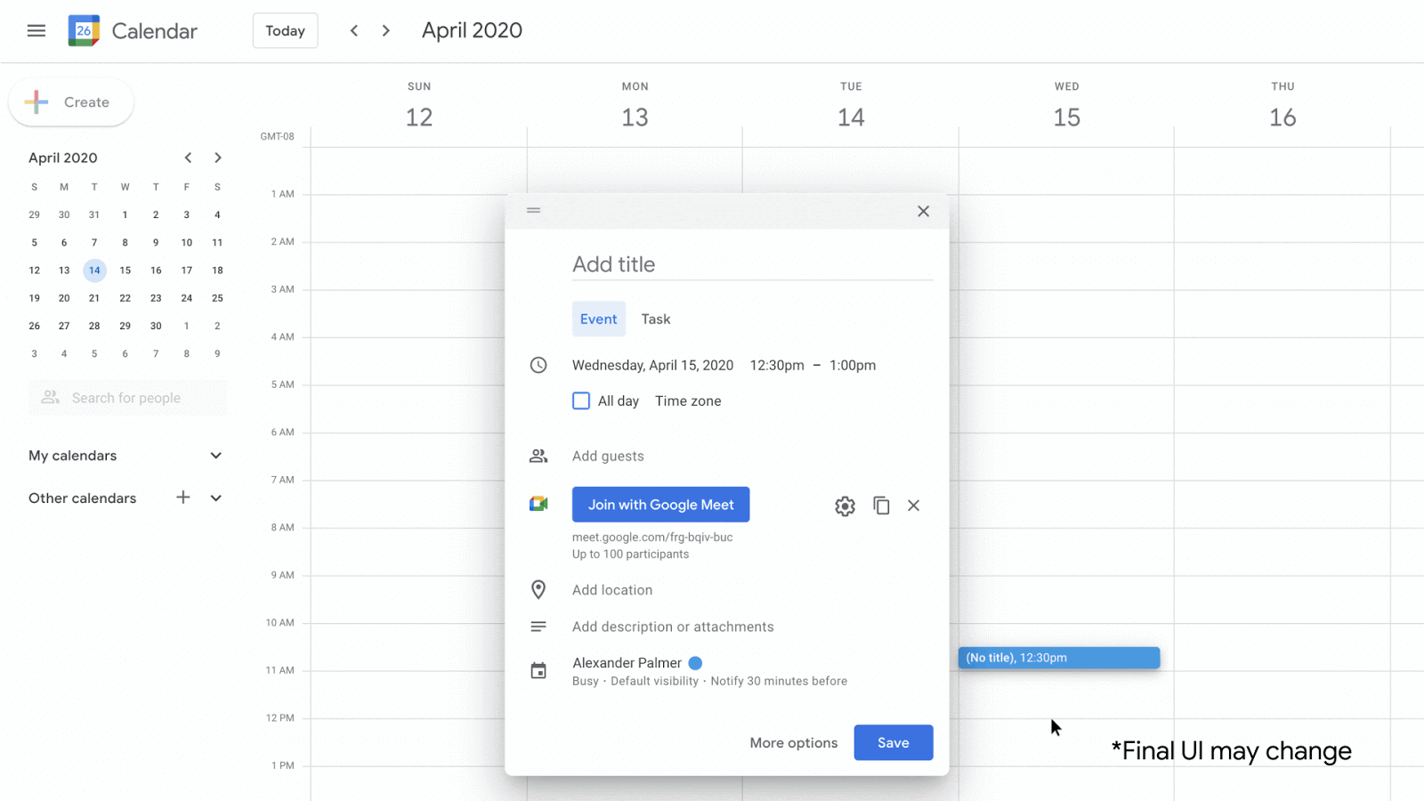 Set up Google Meet breakout rooms ahead of meetings in Google Calendar