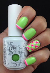 nail gelish nails colors plaid paradise using neon lime polish bright clotee fancy hubz zumba tip colorful allwomenstalk fun