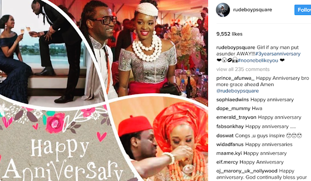 000 ''13 years together, 3rd wedding anniversary'' - Paul Okoye and wife, Anita, celebrate their love