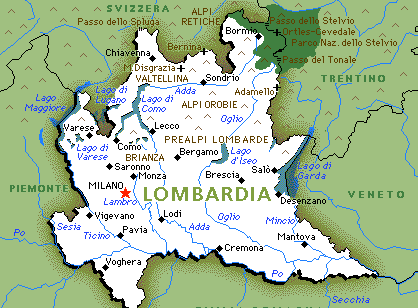 Lombardia Map Political Regions - Lombardia Map Political Regions