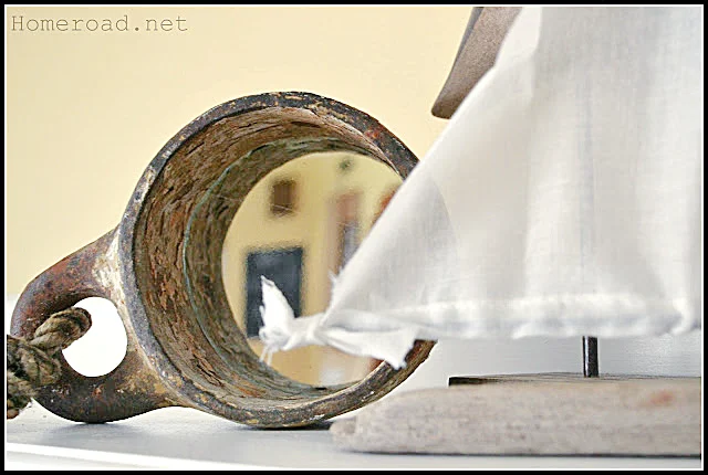 sailboat sail and nautical mirror