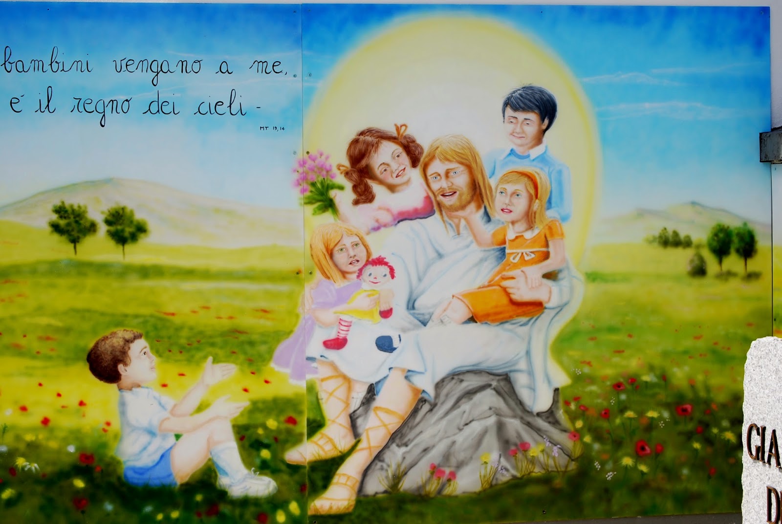 Roberta GANDOLFI: MURALE : Gesù e i bambini