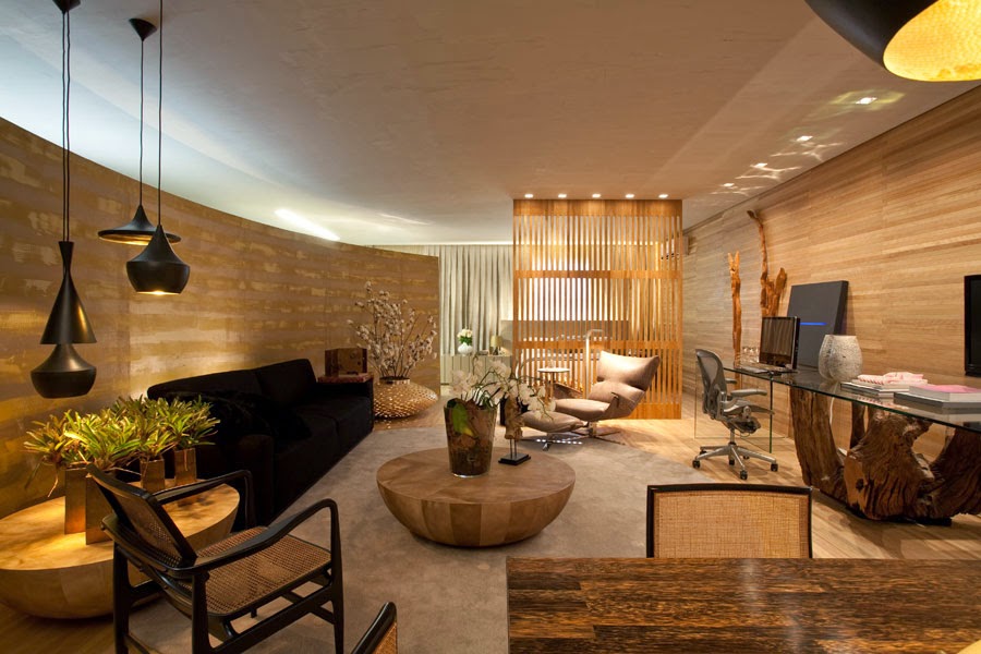 30 Salas com home offices integrados – veja modelos inspiradores e