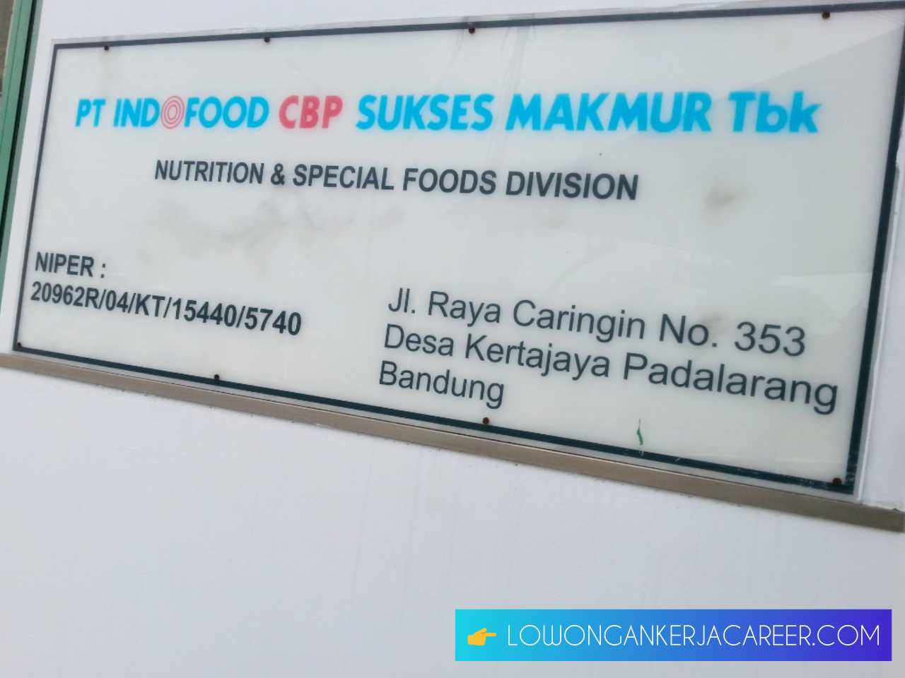Loker Pt Indofood Cbp Sukses Makmur 2020 Padalarang Bandung 2021