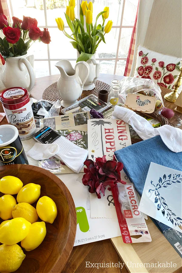 Craft Supplies On Table