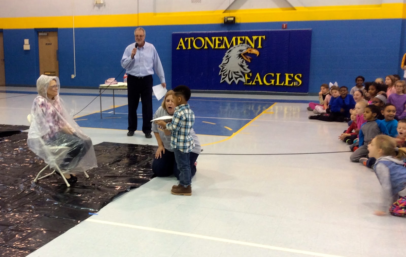 Atonement Lutheran Preschool Pie Throwing contest