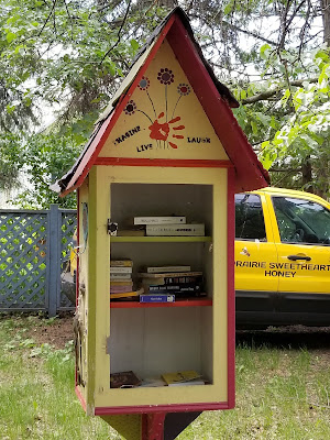 Little Free Library beside Trans Canada Trail MB.