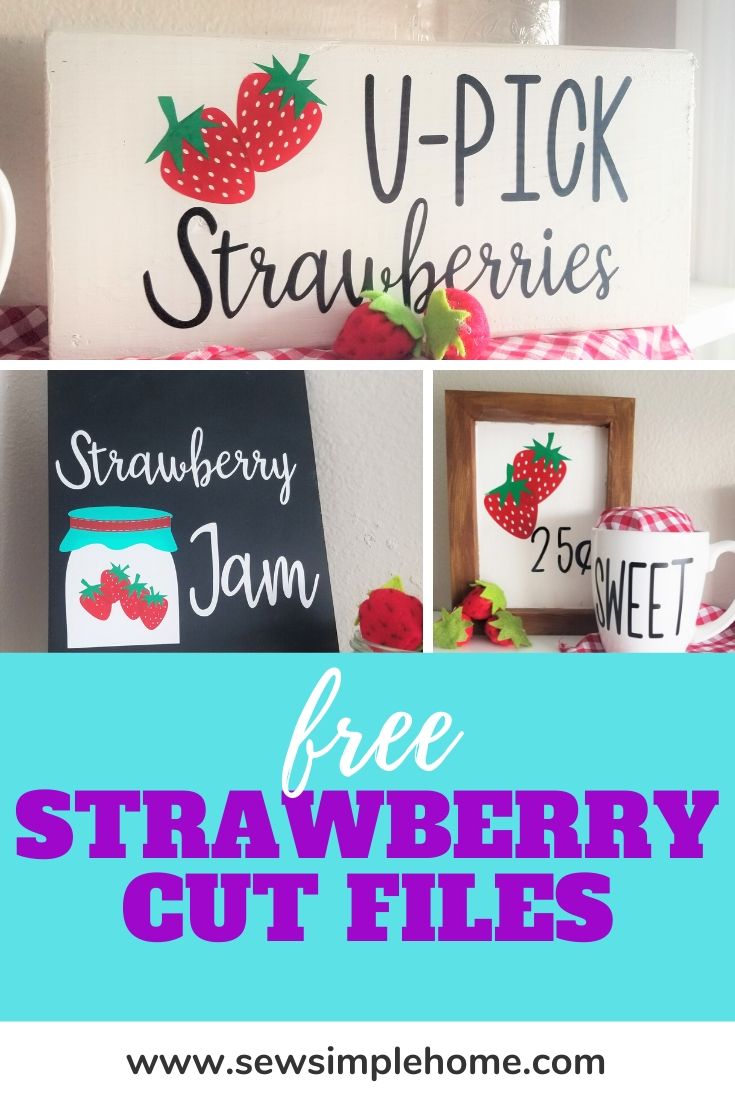 Free Strawberry Svg Shelf Ideas Sew Simple Home